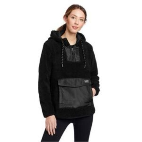 Eddie Bauer Tops - Eddie Bauer Fuzzy Fleece Chilali Hooded Pullover